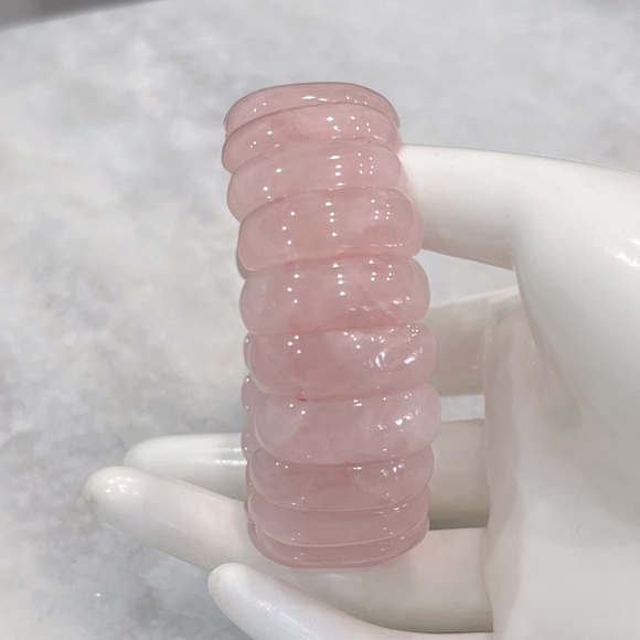GALILEA ROSE QUARTZ STRETCH BRACELET - Picture 4 of 6